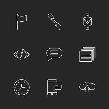 Code , message , watch , seo , technology , internet , flags , computer , eps Stock-Illustration