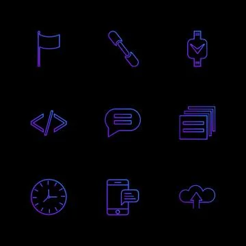 Code , message , watch , seo , technology , internet , flags , computer , eps 스톡 일러스트