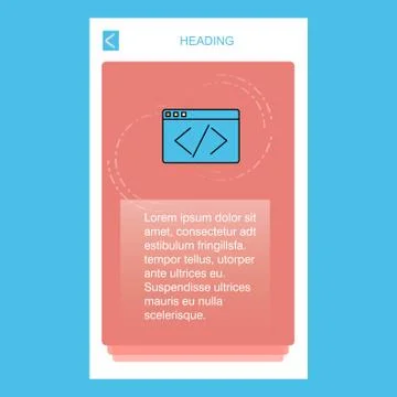 Code mobile vertical banner design design. Vector 스톡 일러스트