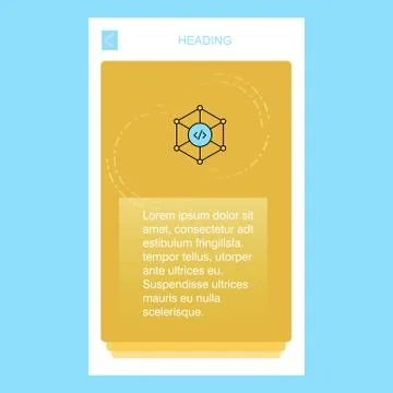 Code mobile vertical banner design design. Vector 스톡 일러스트