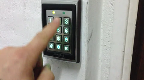 Code modul entrance control system Stock Footage 35155070