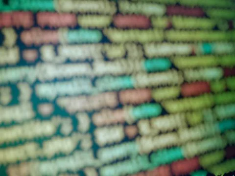 Code monitor background. Software developer screen. Abstract monitor developm 스톡 사진