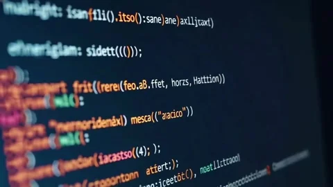 Code in Motion The Artistry of Digital Craftsmanship, Vibrant Closeup Stock Footage 304324140