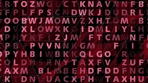 Code in motion changing letters and lines and dots create encrypted chaos Stock Footage 252971875