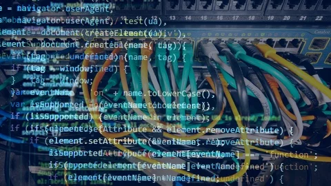Code moving on a computer screen. Stock Footage 113153319