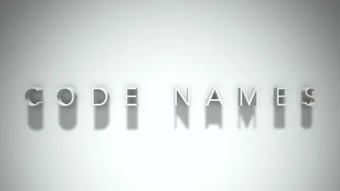 Code names 3D title animation with shadows on a white background 库存影片 297128769