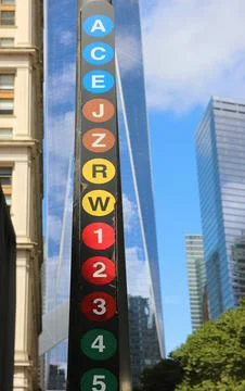Code names with letters and numbers for the subways of nyew york and the sk.. Fotos Stock