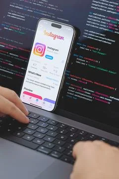 Code for new Instagram app Foto stock