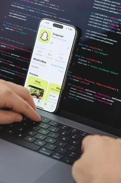 Code for new Snapchat app Foto stock