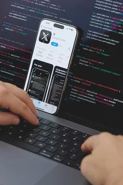 Code for new X app Foto stock
