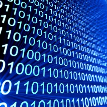 Code numbers graphic background 3d rendering Illustrazione stock