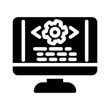 Code optimization analyst glyph icon vector illustration Stock Illustration