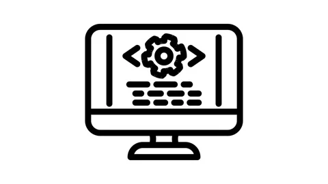 Code optimization analyst line icon animation Stock Footage 326755630