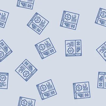 Code optimization analyst line seamless pattern Illustrazione stock