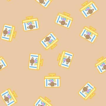 Code optimization analyst vector seamless pattern Stockillustratie