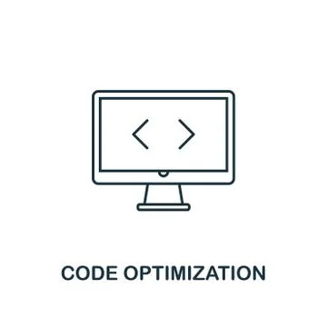 Code Optimization creative icon. Simple element illustration. Code Optimization Stock Illustration