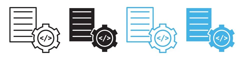 Code optimization icon line art vector Illustrazione stock
