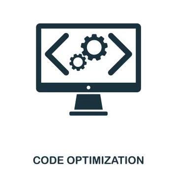 Code Optimization icon. Line style icon design. UI. Illustration of code Illustrazione stock