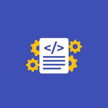 Code optimization icon, vector, flat style 스톡 일러스트