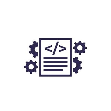 Code optimization icon on white, vector Stockillustratie