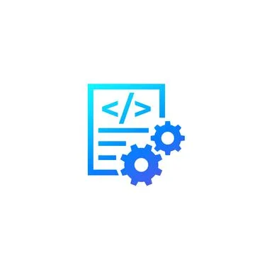 Code optimization vector icon on white Stock Illustration