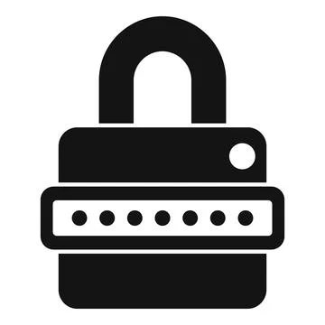 Code padlock icon simple vector. Cipher data Stockillustratie