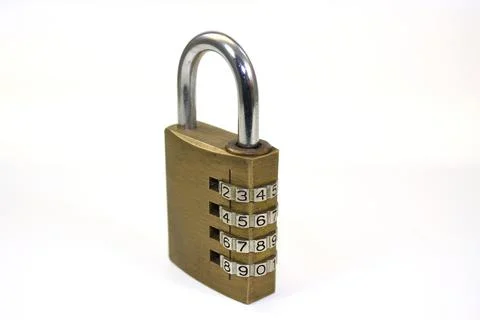Code padlock isolated on white background Stock Photos