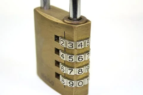 Code padlock isolated on white background Stock Photos