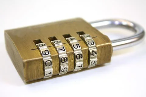 Code padlock isolated on white background Stock Photos