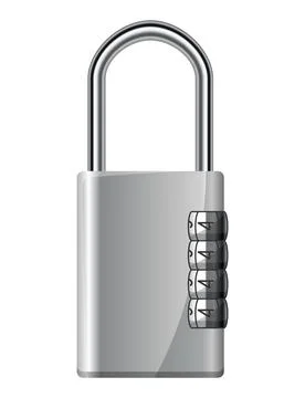 Code padlock. Lock with combination password code. Privacy number password entry 스톡 일러스트