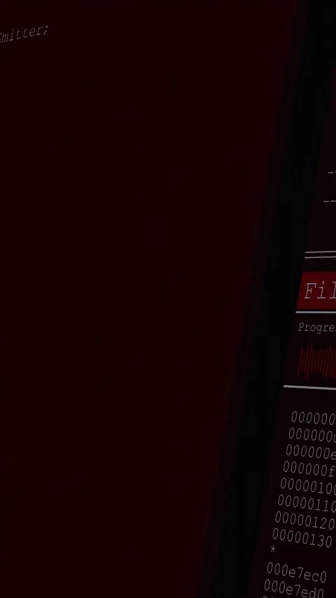 Code panel lighting up, man entering left, lifting red legwear black-heels to Stock Footage 330794885