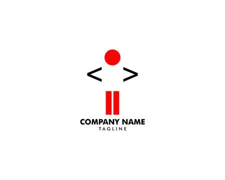 Code People Logo Design Element Stockillustratie
