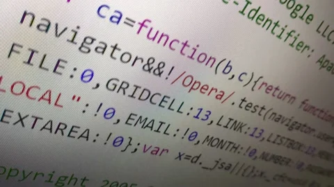 Code program animation background. code program script on screen. Stock Footage 239320283