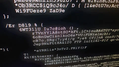 Code program animation. software program background. Stock Footage 218607145
