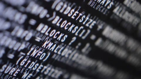 Code program close-up. program coding on computer Stock Footage 202522712