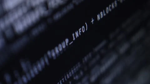 Code program close-up. program coding on computer Stock Footage 202522908
