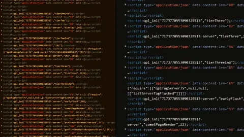 Code program develope animation background. technology development. Stock Footage 224274351