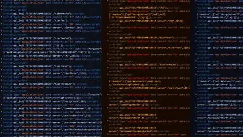 Code program develope animation background. technology development. Stock Footage 224275997
