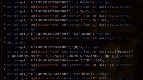 Code program develope for software animation. code program animation. Stock Footage 229108603