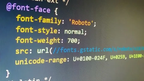 Code program development on stop motion background animation. Video stock 231466175