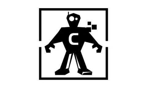 Code Program Robot Education Initial C 库存插图