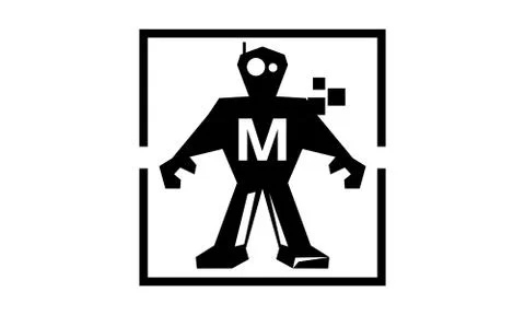 Code Program Robot Education Initial M Stock Illustration