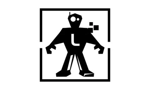 Code Program Robot Education Initial L 库存插图