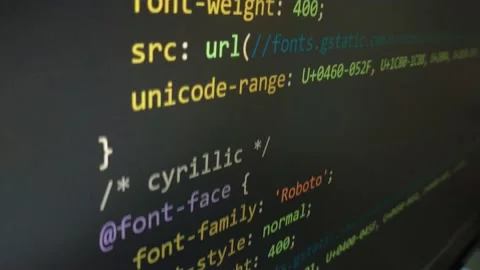 Code program script on the computer display. software code. Stock Footage 233572119