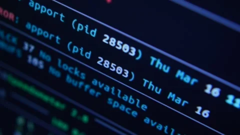 Code program for software developing. programming code language. Vidéo 220845356