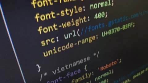 Code program of the website. internet security technology. code server. Video stock 237076052
