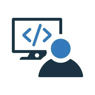 Code, programmer icon. Stockillustratie