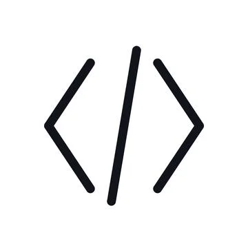 Code Programming Black White Line Icon Editable Stroke Vector Symbol Stock Illustration