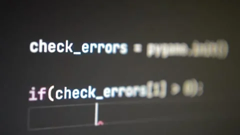 Code programming close-up. code program symbol scrolling Stock Footage 198847929