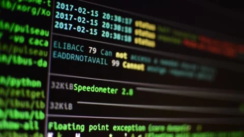 Code programming close-up. code program symbol scrolling Stock Footage 198847937